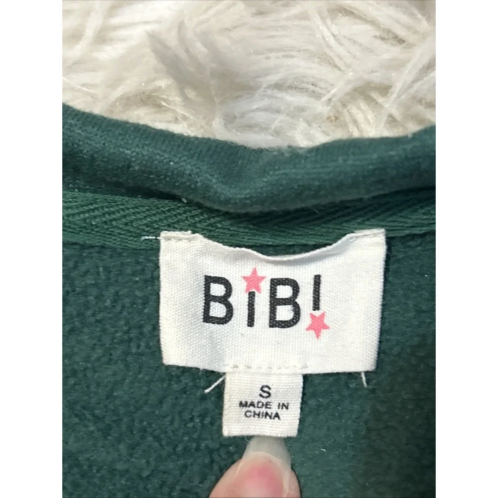 Bibi Green Red Plaid Ribbon Crewneck Pullover Christmas Gold Sequin Holiday Sz S - Picture 7 of 12